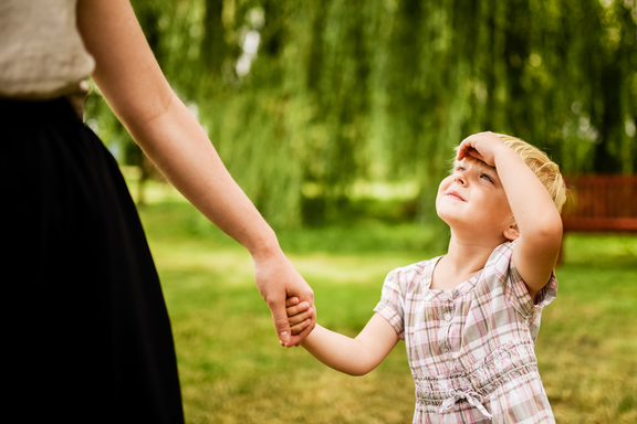 Enabling a brighter future cute little girl helping hand sunshine enlighten